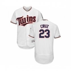 Mens Minnesota Twins 23 Nelson Cruz White Home Flex Base Authentic Collection Baseball Jersey