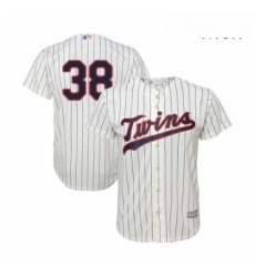 Mens Minnesota Twins 38 Blake Parker Replica Cream Alternate Cool Base Baseball Jersey 