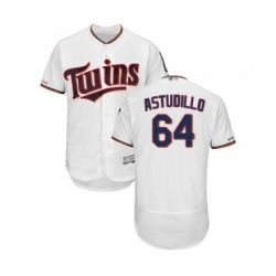 Mens Minnesota Twins 64 Willians Astudillo White Home Flex Base Authentic Collection Baseball Jersey