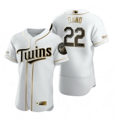 Minnesota Twins 22 Miguel Sano White Nike Mens Authentic Golden Edition MLB Jersey