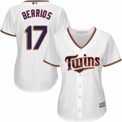 Womens Majestic Minnesota Twins 17 Jose Berrios Authentic White Home Cool Base MLB Jersey