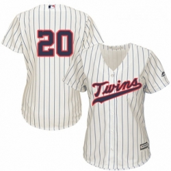 Womens Majestic Minnesota Twins 20 Eddie Rosario Replica Cream Alternate Cool Base MLB Jersey 