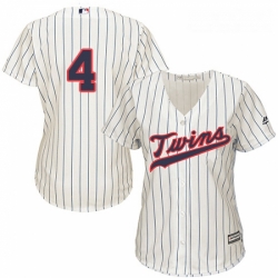 Womens Majestic Minnesota Twins 4 Paul Molitor Authentic Cream Alternate Cool Base MLB Jersey