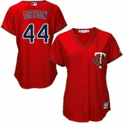 Womens Majestic Minnesota Twins 44 Kyle Gibson Replica Scarlet Alternate Cool Base MLB Jersey 