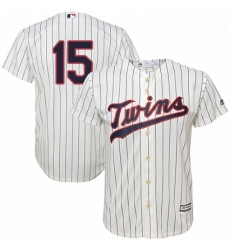 Youth Majestic Minnesota Twins 15 Glen Perkins Authentic Cream Alternate Cool Base MLB Jersey