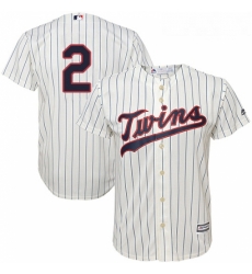 Youth Majestic Minnesota Twins 2 Brian Dozier Replica Cream Alternate Cool Base MLB Jersey