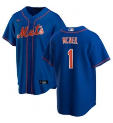 Men New York Mets 1 Jeff McNeil Royal Cool Base Stitched Jersey