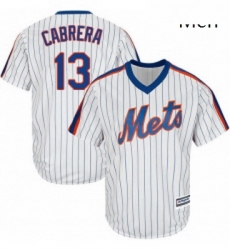 Mens Majestic New York Mets 13 Asdrubal Cabrera Replica White Alternate Cool Base MLB Jersey