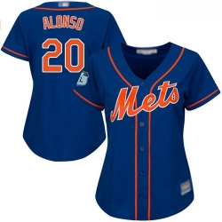 Mets #20 Pete Alonso Blue Alternate Women Stitched Baseball Jersey