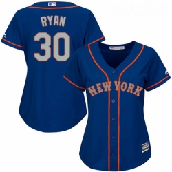 Womens Majestic New York Mets 30 Nolan Ryan Replica Royal Blue Alternate Road Cool Base MLB Jersey