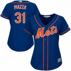 Womens Majestic New York Mets 31 Mike Piazza Authentic Royal Blue Alternate Home Cool Base MLB Jersey