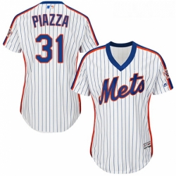 Womens Majestic New York Mets 31 Mike Piazza Replica White Alternate Cool Base MLB Jersey