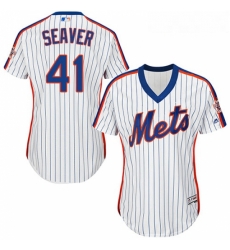 Womens Majestic New York Mets 41 Tom Seaver Authentic White Alternate Cool Base MLB Jersey