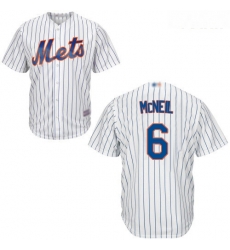 Mets #6 Jeff McNeil White 28Blue Strip Cool Base Stitched Youth Baseball Jersey