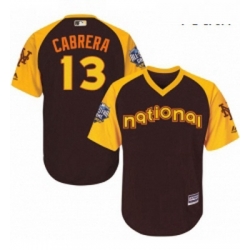 Youth Majestic New York Mets 13 Asdrubal Cabrera Authentic Brown 2016 All Star National League BP Cool Base MLB Jersey Youth Majestic New York Mets 13 Asdrubal Cabrera Authentic Brown 2016 All Star National League BP Cool Base MLB Jersey