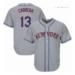 Youth Majestic New York Mets 13 Asdrubal Cabrera Authentic Grey Road Cool Base MLB Jersey Youth Majestic New York Mets 13 Asdrubal Cabrera Authentic Grey Road Cool Base MLB Jersey