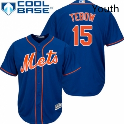 Youth Majestic New York Mets 15 Tim Tebow Authentic Royal Blue Alternate Home Cool Base MLB Jersey Youth Majestic New York Mets 15 Tim Tebow Authentic Royal Blue Alternate Home Cool Base MLB Jersey