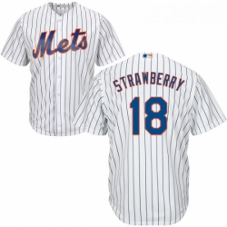 Youth Majestic New York Mets 18 Darryl Strawberry Authentic White Home Cool Base MLB Jersey Youth Majestic New York Mets 18 Darryl Strawberry Authentic White Home Cool Base MLB Jersey