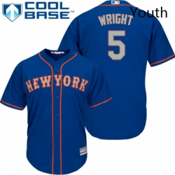 Youth Majestic New York Mets 5 David Wright Authentic Royal Blue Alternate Road Cool Base MLB Jersey Youth Majestic New York Mets 5 David Wright Authentic Royal Blue Alternate Road Cool Base MLB Jersey
