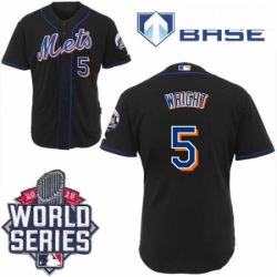 Youth Majestic New York Mets 5 David Wright Replica Black Cool Base 2015 World Series MLB Jersey Youth Majestic New York Mets 5 David Wright Replica Black Cool Base 2015 World Series MLB Jersey