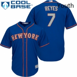 Youth Majestic New York Mets 7 Jose Reyes Replica Royal Blue Alternate Road Cool Base MLB Jersey Youth Majestic New York Mets 7 Jose Reyes Replica Royal Blue Alternate Road Cool Base MLB Jersey