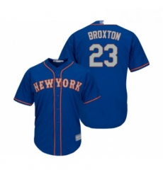 Youth New York Mets 23 Keon Broxton Authentic Royal Blue Alternate Road Cool Base Baseball Jersey 