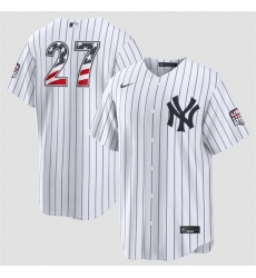 Men New York Yankees  27 Giancarlo Stanton White 2026 USA 250 Fourth of July Home Stadium Stitched Baseball Jersey