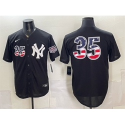Men New York Yankees  35 Cody Bellinger Black 2026 USA 250 Fourth of July Home Stadium Stitched Baseball Jersey