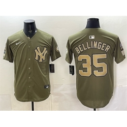 Men New York Yankees  35 Cody Bellinger Olive 2026 Armed Forces Day Stitched Baseball Jersey