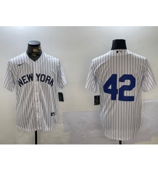 Men New York Yankees 42 Jackie Robinson White Cool Base Stitched Jersey 1