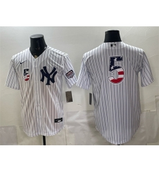 Men New York Yankees  5 Joe DiMaggio White 2026 USA 250 Fourth of July Home Stadium Stitched Baseball Jersey