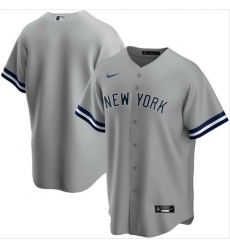 Men New York Yankees Nike Gray Blank Jersey