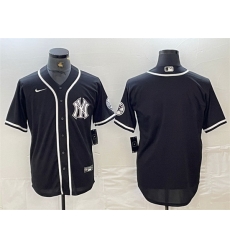 Men New York Yankees White Team Big Logo Cool Base Stitched Baseball Jersey 2