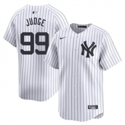 Men Nike New York Yankees 99 Aaron Judge White Cool Base Home Stitched Baseball Jersey