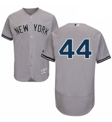 Mens Majestic New York Yankees 44 Reggie Jackson Grey Road Flex Base Authentic Collection MLB Jersey