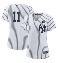 Women New York Yankees 11 Anthony Volpe White 2024 World Series Cool Base Stitched Baseball Jersey