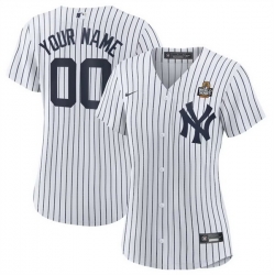 Women New York Yankees Active Player Custom White 2024 World Series Cool Base Stitched Baseball Jersey