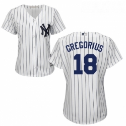 Womens Majestic New York Yankees 18 Didi Gregorius Replica White Home MLB Jersey Womens Majestic New York Yankees 18 Didi Gregorius Replica White Home MLB Jersey
