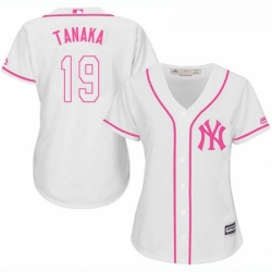 Womens Majestic New York Yankees 19 Masahiro Tanaka Replica White Fashion Cool Base MLB Jersey Womens Majestic New York Yankees 19 Masahiro Tanaka Replica White Fashion Cool Base MLB Jersey