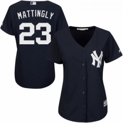 Womens Majestic New York Yankees 23 Don Mattingly Replica Navy Blue Alternate MLB Jersey Womens Majestic New York Yankees 23 Don Mattingly Replica Navy Blue Alternate MLB Jersey