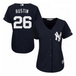 Womens Majestic New York Yankees 26 Tyler Austin Authentic Navy Blue Alternate MLB Jersey  Womens Majestic New York Yankees 26 Tyler Austin Authentic Navy Blue Alternate MLB Jersey