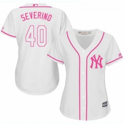 Womens Majestic New York Yankees 40 Luis Severino Authentic White Fashion Cool Base MLB Jersey  Womens Majestic New York Yankees 40 Luis Severino Authentic White Fashion Cool Base MLB Jersey