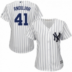 Womens Majestic New York Yankees 41 Miguel Andujar Authentic White Home MLB Jersey  Womens Majestic New York Yankees 41 Miguel Andujar Authentic White Home MLB Jersey