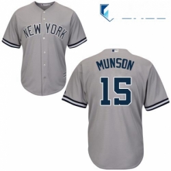 Youth Majestic New York Yankees 15 Thurman Munson Authentic Grey Road MLB Jersey Youth Majestic New York Yankees 15 Thurman Munson Authentic Grey Road MLB Jersey