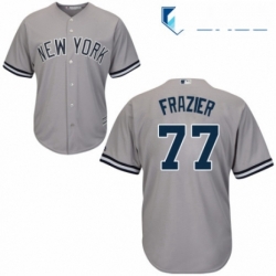 Youth Majestic New York Yankees 77 Clint Frazier Authentic Grey Road MLB Jersey 