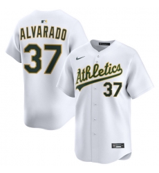 Men Athletics Nike Home Limited Custom Jersey White Alvarado Elvis 37