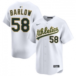 Men Athletics Nike Home Limited Custom Jersey White Barlow Scott 58