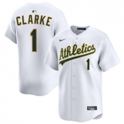 Men Athletics Nike Home Limited Custom Jersey White Clarke Denzel 1