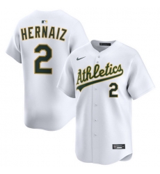 Men Athletics Nike Home Limited Custom Jersey White Hernaiz Darell 2