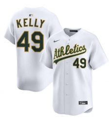 Men Athletics Nike Home Limited Custom Jersey White Kelly Michael 49